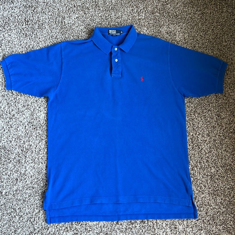 Men polo shirt blue size XL